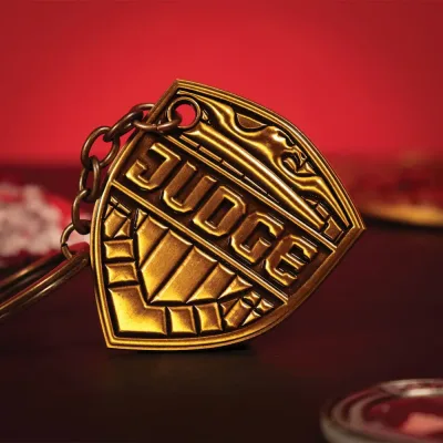 2000 AD Judge Dredd Badge Keyring