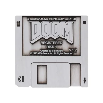 Doom Floppy Disk Pin Badge