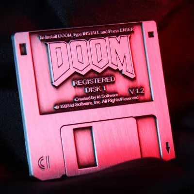 Doom Floppy Disk Pin Badge