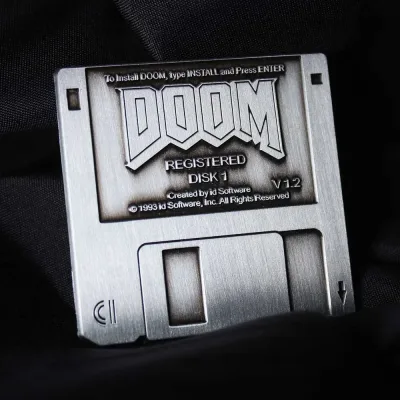 Doom Floppy Disk Pin Badge