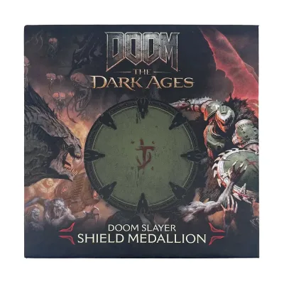 DOOM: The Dark Ages Shield Saw Medallion and Art Card