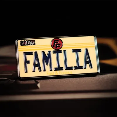 Fast & Furious Familia License Plate Pin Badge