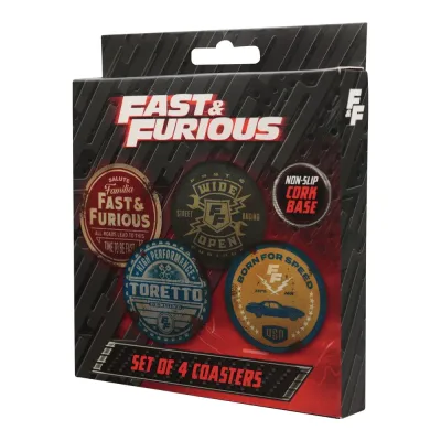 Fast & Furious Set of 4 Vintage Style Coasters
