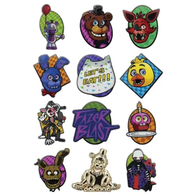 Five Nights at Freddy's Mystery Pin Badge CDU Containing 12 Blind Boxes