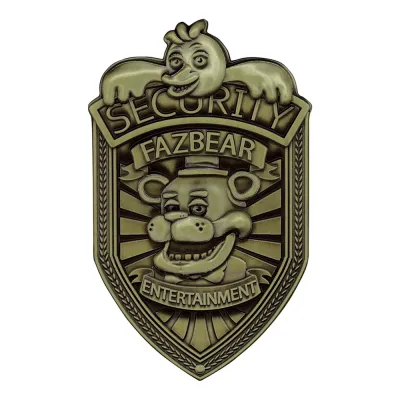 Five Nights at Freddy's Replica Security Badge – Antique Brass Edition
