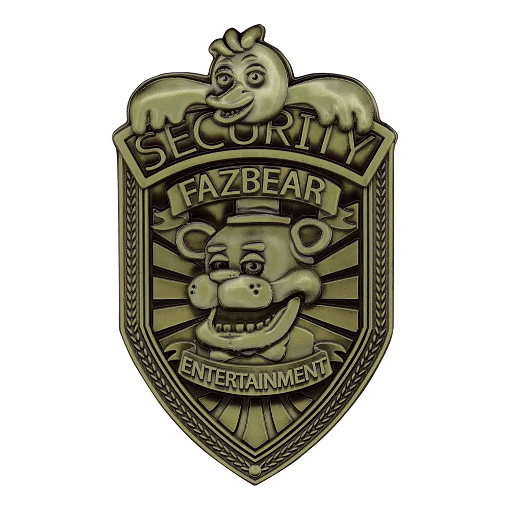Five Nights at Freddy's Replica Security Badge – Antique Brass Edition