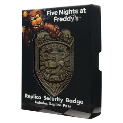 Five Nights at Freddy's Replica Security Badge – Antique Brass Edition