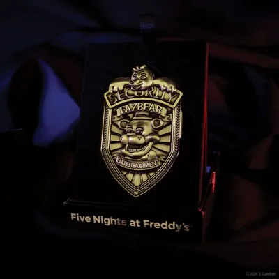 Five Nights at Freddy's Replica Security Badge – Antique Brass Edition