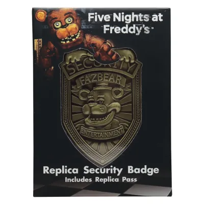 Five Nights at Freddy's Replica Security Badge – Antique Brass Edition