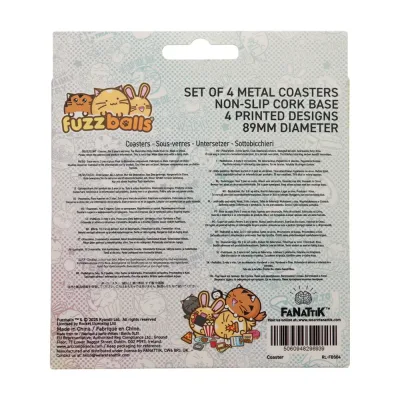 Fuzzballs Set of 4 Drinks Coasters
