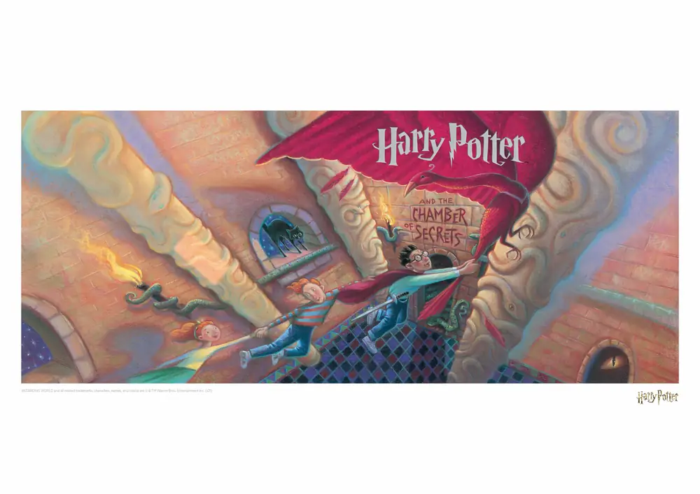 Harry Potter & the Chamber of Secrets Book Cover Artwork Limited Edition Art Print