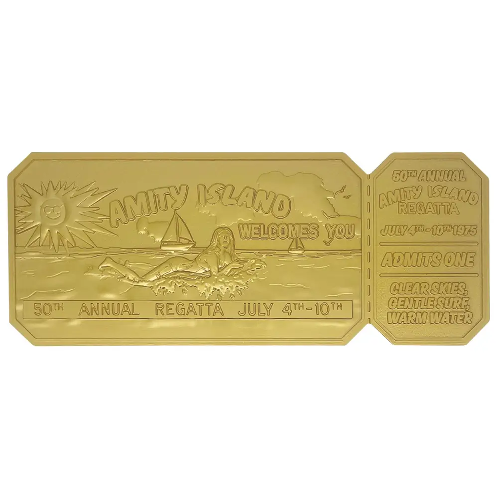 Jaws 50th Anniversary 24k Gold Plated Regatta Ticket
