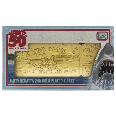 Jaws 50th Anniversary 24k Gold Plated Regatta Ticket
