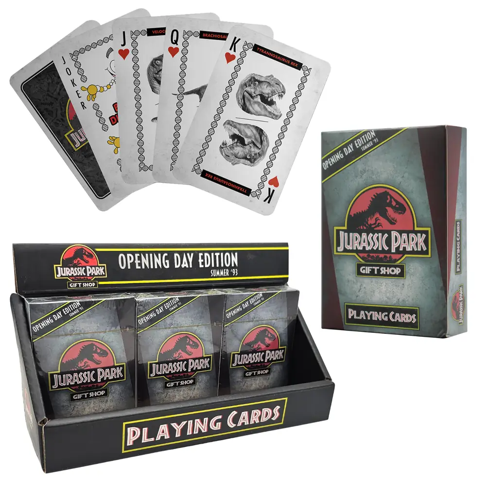 Jurassic Park Gift Shop Playing Cards CDU Containing 12 Packs
