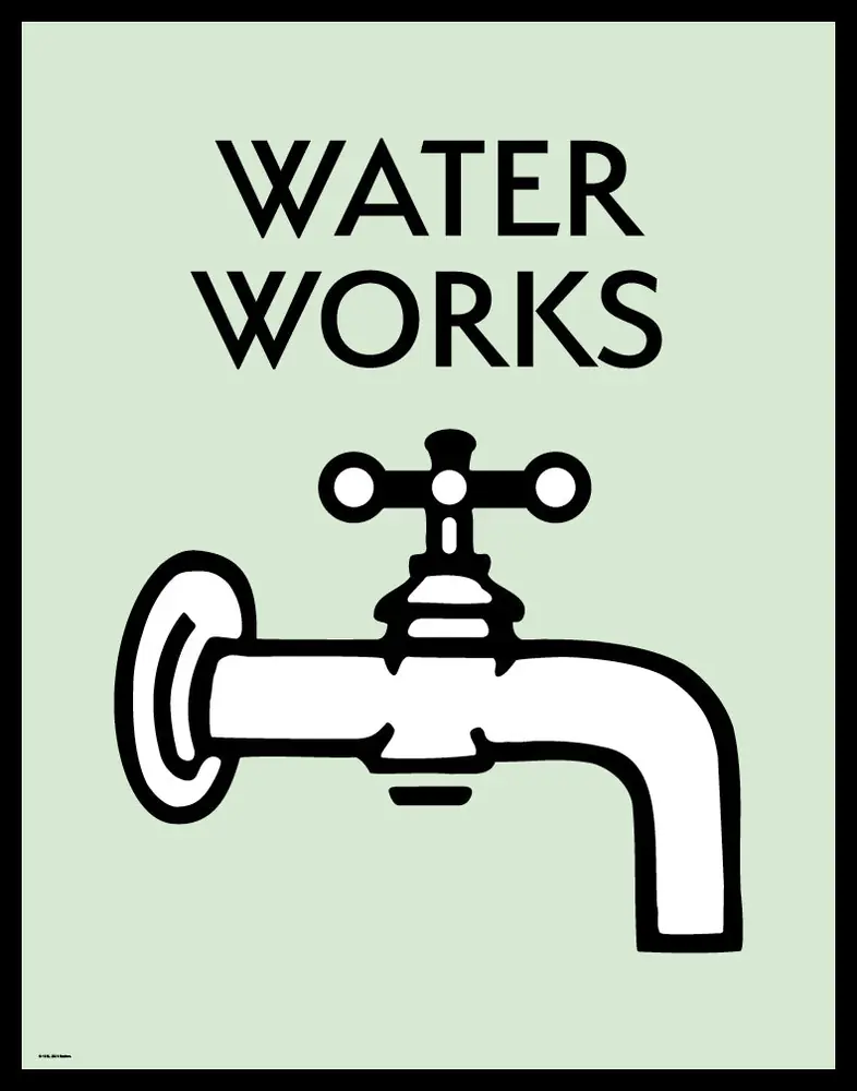 Monopoly Limited Edition Art Print - Water Works