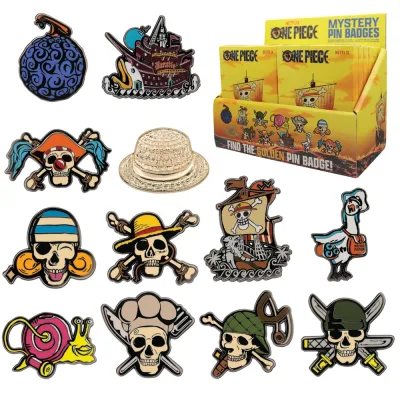 One Piece Mystery Pin Badge CDU Containing 12 Blind Boxes