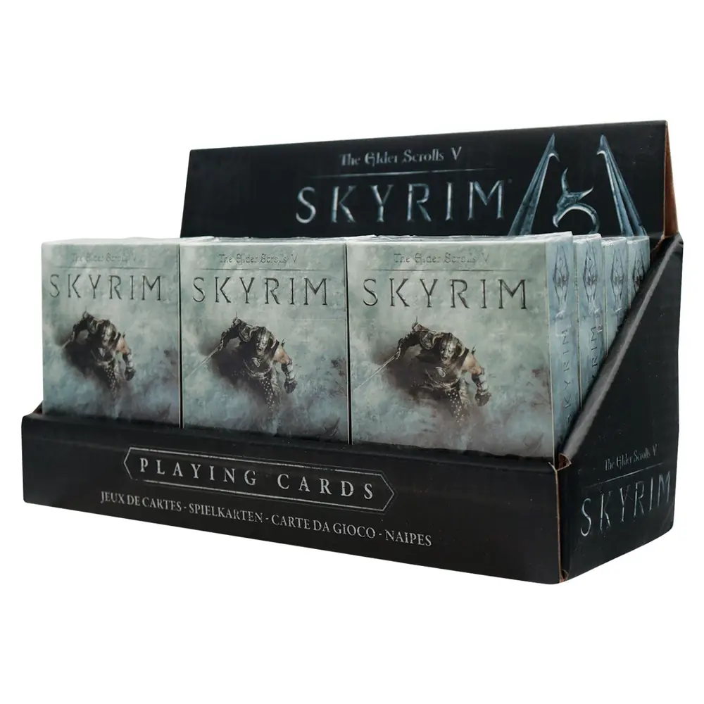 The Elder Scrolls Skyrim Playing Cards CDU Containing 12 Packs