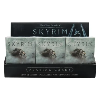 The Elder Scrolls Skyrim Playing Cards CDU Containing 12 Packs