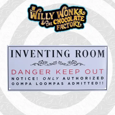 Willy Wonka and the Chocolate Factory Inventing Room Tin Sign