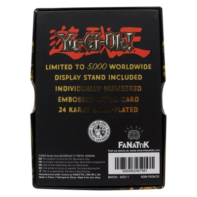 Yu-Gi-Oh! Limited Edition 24k Gold Plated Dark Paladin Metal Card
