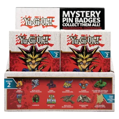 Yu-Gi-Oh! Mystery Pin Badge Volume 2 CDU Containing 12 Blind Boxes