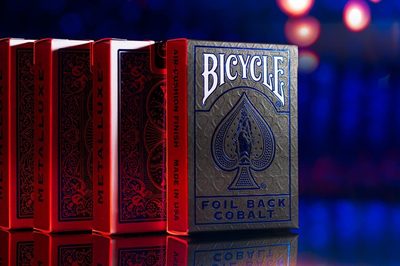 Metalluxe Playing Cards - Grey and Cobalt Blue